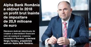 Alpha Bank Romania, profit brut de 20,9 milioane euro in 2018 1