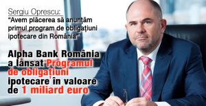 Alpha Bank România a lansat Programul de obligațiuni ipotecare în valoare de 1 miliard euro 1