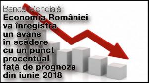 Banca Mondială: Economia României va înregistra un avans în scădere cu un punct procentual faţă de prognoza din iunie 2018 1