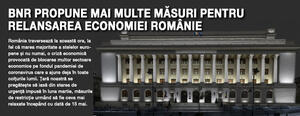 BNR propune mai multe măsuri pentru relansarea economiei României 1