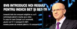 BVB introduce noi reguli pentru indicii BET și BET-TR; Conpet, în watchlist 1
