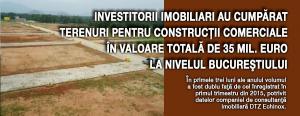 Investitorii imobiliari au cumpărat terenuri pentru construcţii comerciale în valoare totală de 35 mil. euro la nivelul Bucureştiului 1