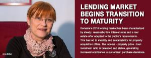 Lending market begins transition to maturity  1