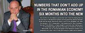 Numbers that don't add up in the Romanian economy six months into the new government 1