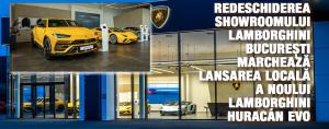  Redeschiderea showroomului Lamborghini București marchează lansarea locală a noului Lamborghini Huracán EVO 1