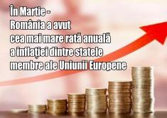 România a avut cea mai mare rată anuală a inflaţiei dintre statele membre ale Uniunii Europene 1