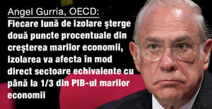 Angel Gurria, OECD: Fiecare lună de izolare şterge două puncte procentuale din creşterea marilor economii  1