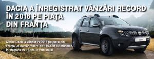 Dacia a înregistrat vânzări record în 2016 pe piața din Franța 1