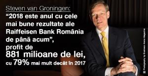 Raiffeisen Bank Romania a incheiat anul 2018 cu un profit de 881 milioane de lei 1