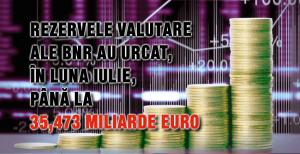 Rezervele valutare ale BNR au urcat, în luna iulie, pana la 35,473 miliarde euro 1