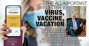 The all-important letter V: Virus, Vaccine, Vacation 1