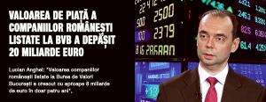 Valoarea de piață a companiilor românești listate la BVB a depășit 20 miliarde euro 1